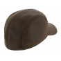 Rupper Baseball Cap Aged Brown Faux Leather - Crambes