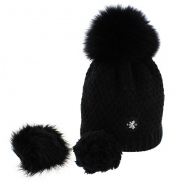 Black oversized beanie - Megeve