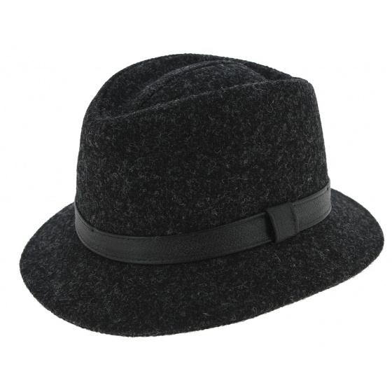 Blarney Traveller Hat Harris Tweed Wool Anthracite - Traclet