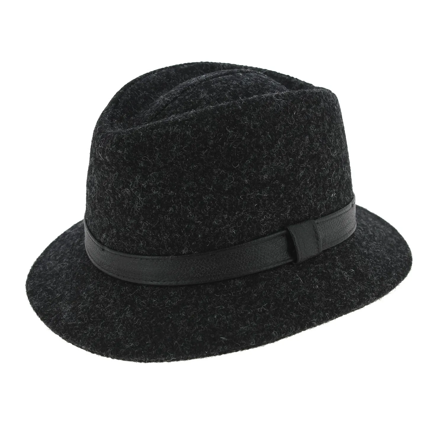 Chapeau Traveller Blarney Laine Harris Tweed Anthracite - Traclet Reference : 7689 | Chapellerie Traclet
