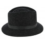 Traveller Blarney Hat Harris Tweed Anthracite Wool - Traclet