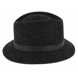 Blarney Traveller Hat Harris Tweed Wool Anthracite - Traclet