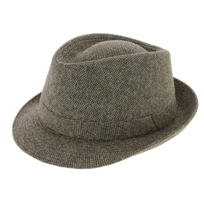 Chapeau Trilby Carlo Laine Beige & Marron - Crambes Reference : 4948 | Chapellerie Traclet