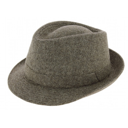 Carlo Wool Trilby Hat Beige & Brown - Crambes