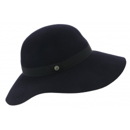 Wool Wide-Brim Hat - Navy Lorelei