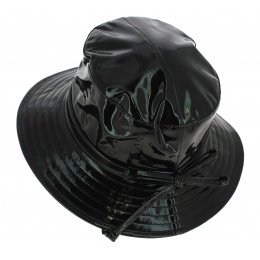 Black Waterproof Cardigan Bucket Hat - Crambes