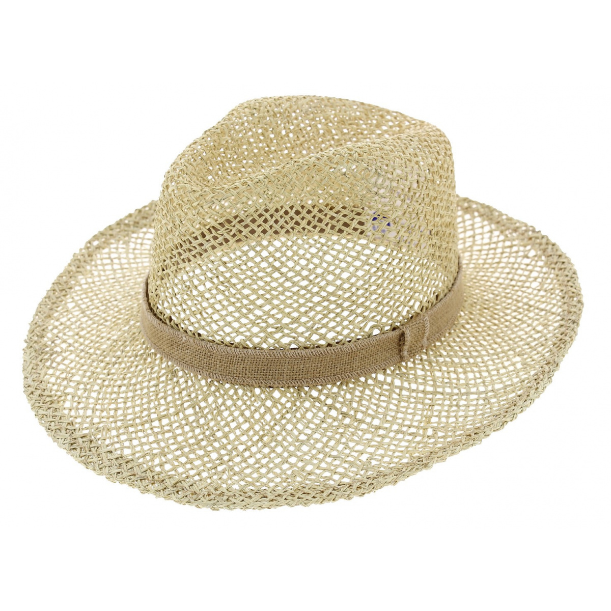 Chapeau Traveller Gardener Paille Ruban Beige - Traclet Reference : 2043