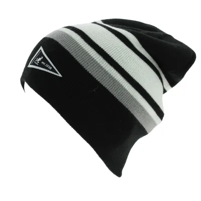 Bonnet Long Réversible Slouch Acrylique Noir - Kangol Reference : 4181 | Chapellerie Traclet