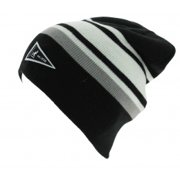 Black Acrylic Reversible Long Slouch Beanie - Kangol