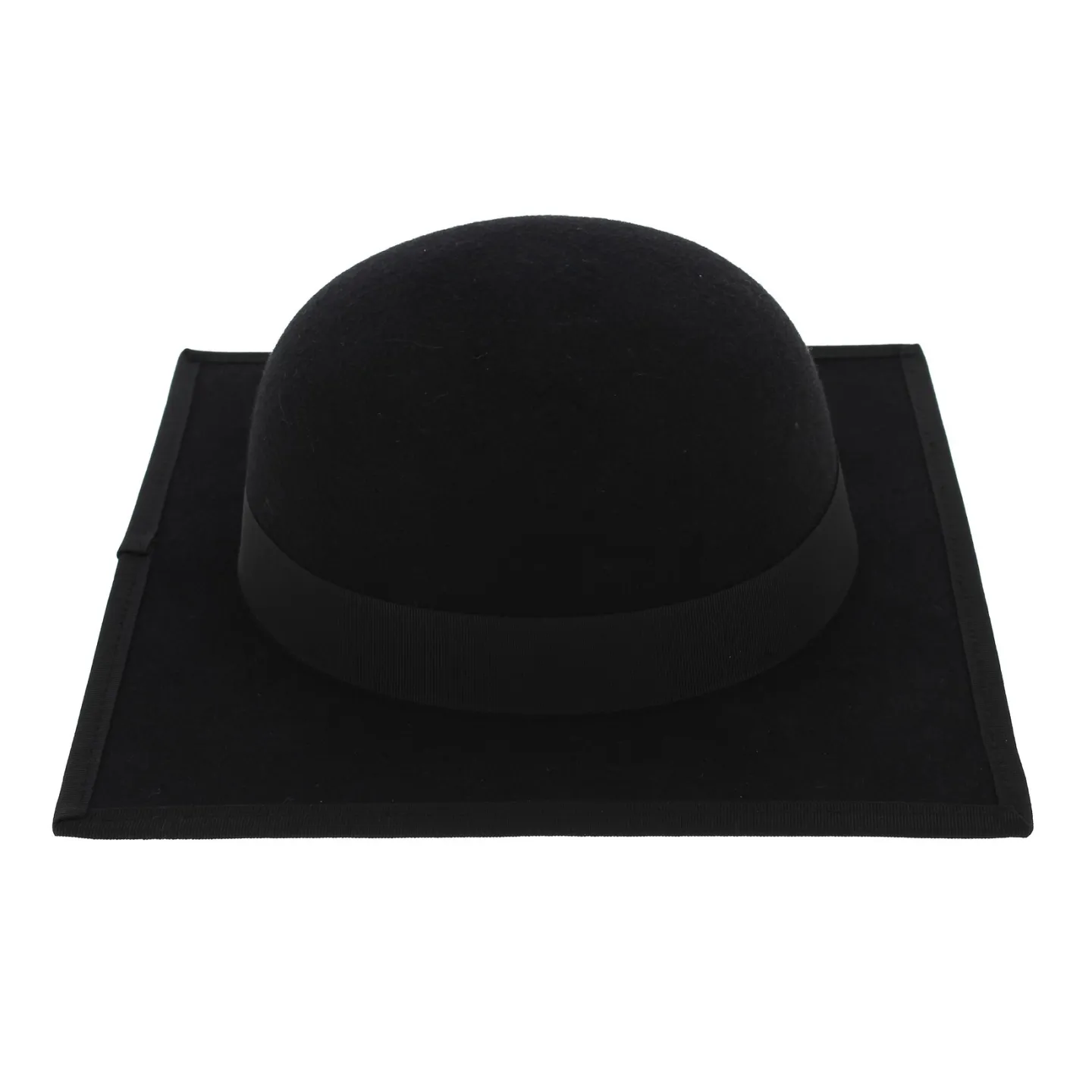 Square Stanford Hat Wool Felt Black - Traclet Reference: 7690 | Traclet Hat Shop