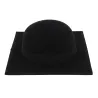 Square Stanford Hat Wool Felt Black - Traclet Reference: 7690 | Traclet Hat Shop