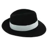 Chapeau de gangster -  corleone Fedora Vanador Feutre Laine Noir Imperméable - Traclet Reference : 6015 | Chapellerie Traclet