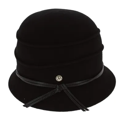 Chapeau Cloche Diamante Feutre Laine Noir - Traclet Reference : 2356 | Chapellerie Traclet