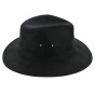 Black Leather Style Creek Traveller Hat - Aussie Apparel