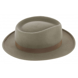 Auvergnat Style Hat Wool Felt Beige - Traclet