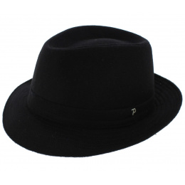Fédora Classico Black Wool Felt Hat - Panizza