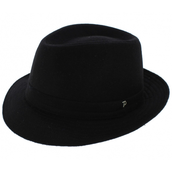Classico Fedora Hat Black Wool Felt - Panizza