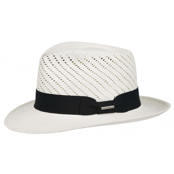 Sutton Bleached Panama Fedora Hat - Stetson
