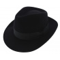 Curzio Fur Felt Fedora Hat in Black - Traclet