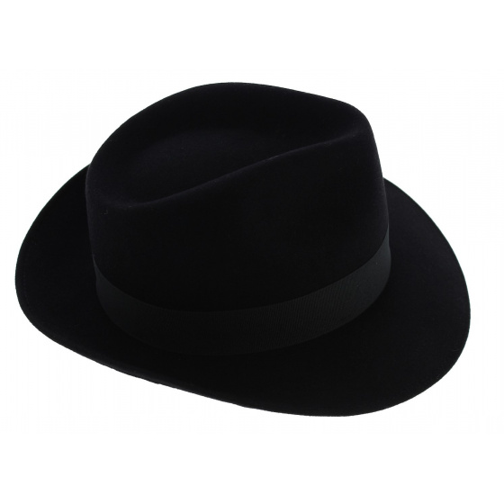 Chapeau Fédora Curzio Feutre Poil Noir - Traclet Chapeau Fédora Curzio Feutre Poil Noir - Traclet