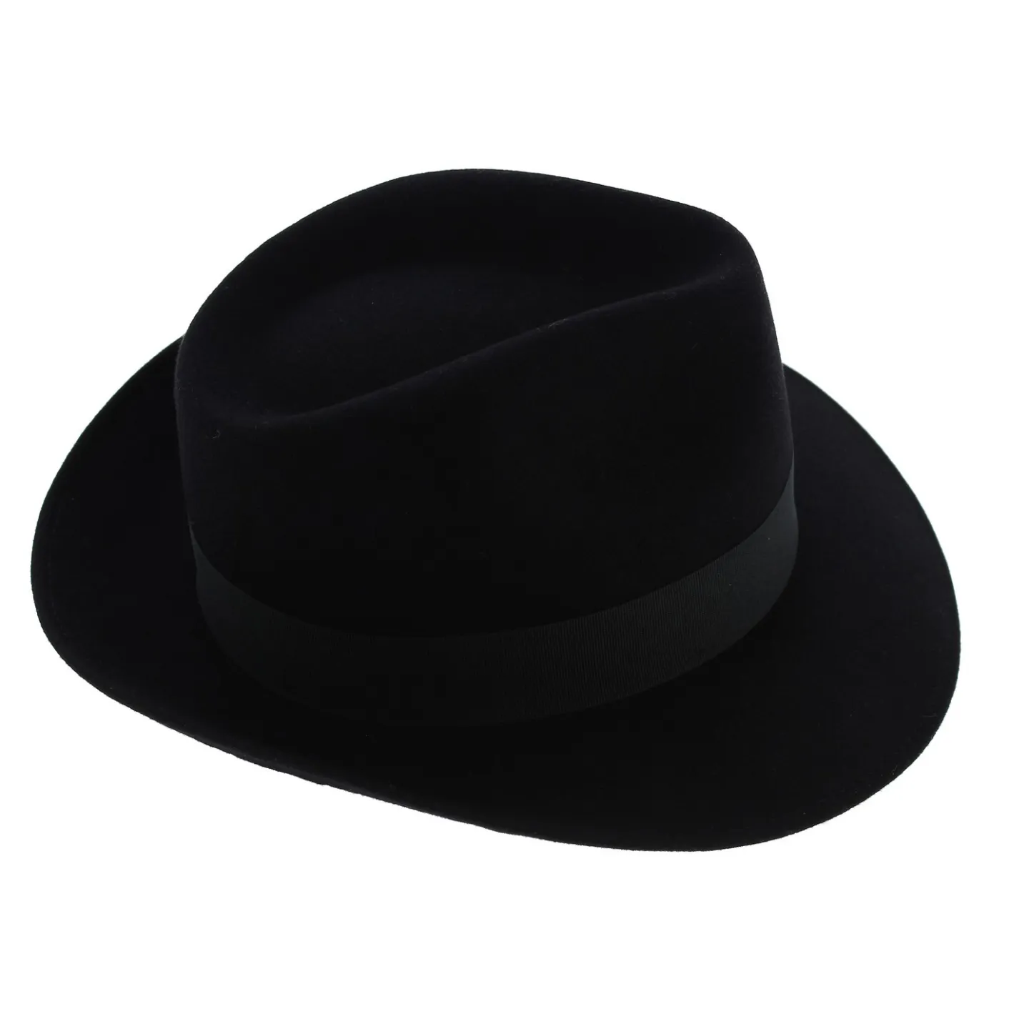 Curzio Black Fur Felt Fedora Hat - Traclet Reference: 7711 | Traclet Hatters
