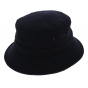 Navy Blue Wool Charter Bucket Hat - Traclet