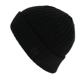 Unisex Ribbed Cuff Acrylic Beanie Black - New Era