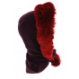 Shae Scarf / Hood in Plum Fleece & Faux Fur - Traclet