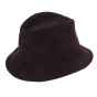 Plum Renna Leather Traveller Hat - Traclet