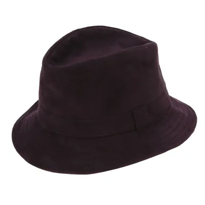 Chapeau Traveller Renna Cuir Prune - Traclet Reference : 7733 | Chapellerie Traclet