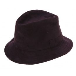 Plum Renna Leather Traveller Hat - Traclet