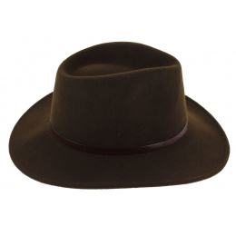 Chapeau Traveller Toledo Feutre Laine Imperméable Marron - Traclet