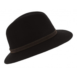 Chapeau Traveller McGofer Cache-Oreilles Feutre Laine Marron - Herman