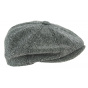 8-sided cap Bolton Herringbone Wool Grey - Jaxon