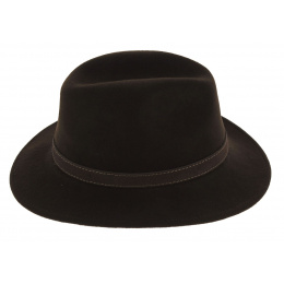 Chapeau Traveller Ambierle Feutre Laine Marron - Traclet