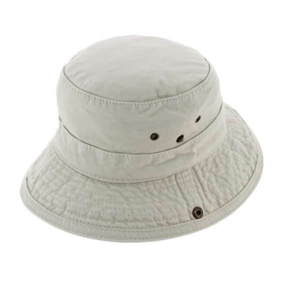 Children's Adventurer Bucket Hat UPF50+ Ecru Cotton - Traclet