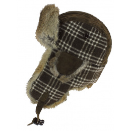 Bathurst Ushanka Leather & Rabbit Brown - Traclet