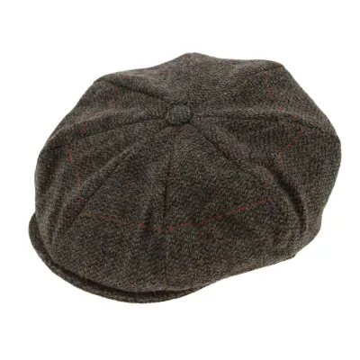 Octagon Irish Cap - Hanna Hats-Traclet-Brown Reference: 7367 | Traclet Hat Shop