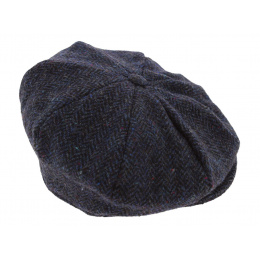 dark blue herringbone irish cap - made in Ireland