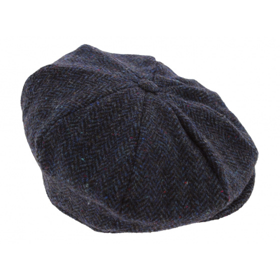 Irish cap blue and black chevron