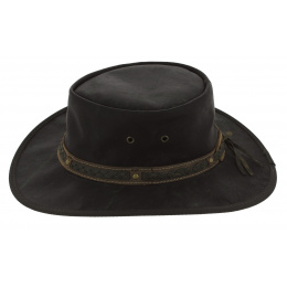 Chapeau cuir kangourou Squashy noir