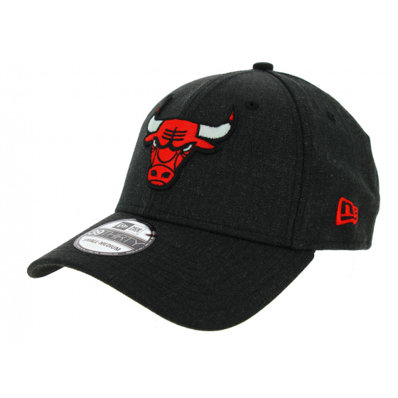 Heather Bulls Wool Fitted Cap Anthracite - New Era