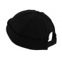 Drac Cotton Docker Beanie Black - Traclet