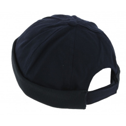 Navy Cotton Drac Docker Beanie - Traclet