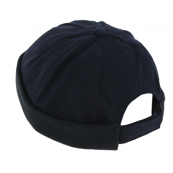 Navy Cotton Drac Docker Beanie - Traclet