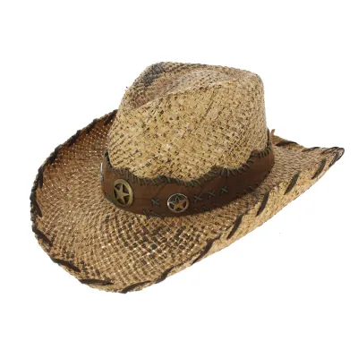 Shot The Sheriff Natural Straw Cowboy Hat - Traclet Reference: 1743 | Traclet Hat Shop