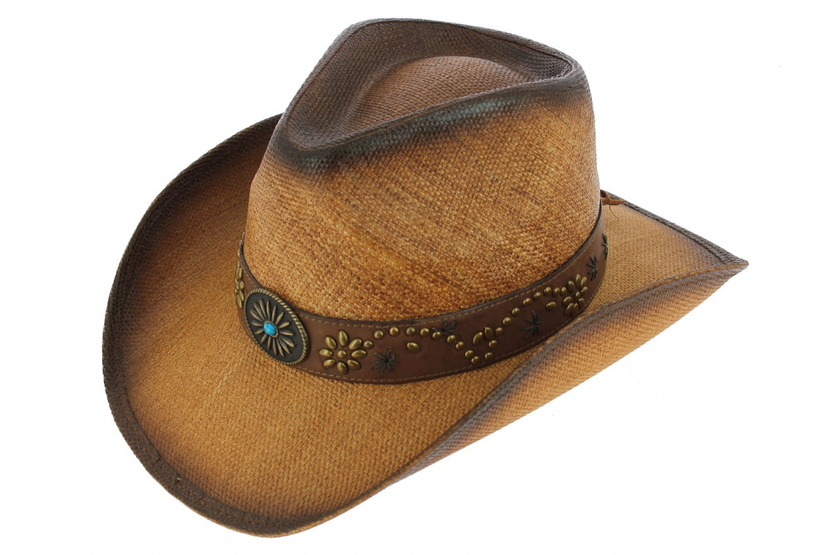 Nouveau Style de haute qualité personnalisable Cowboy chapeau de paille retrouss