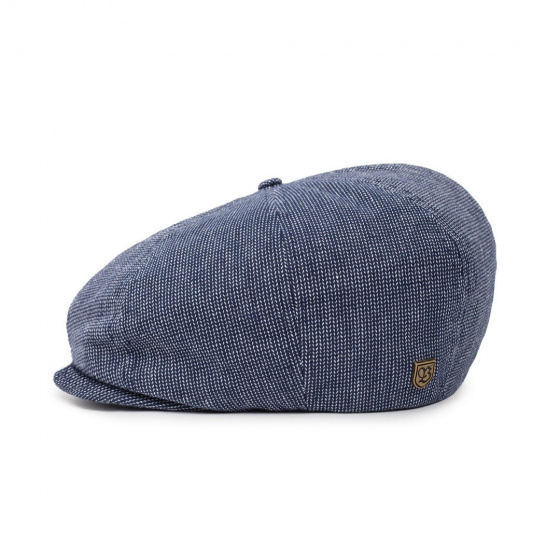 Brood Navow Linen & Cotton Cap Heathered Blue - Brixton