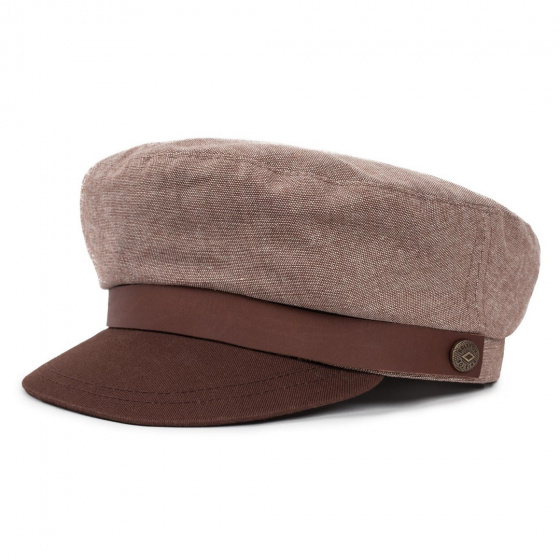 Kurt Sailor Cap Linen & Cotton Brown - Brixton