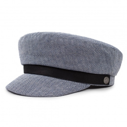 Kurt Sailor Cap Linen & Cotton Navy - Brixton